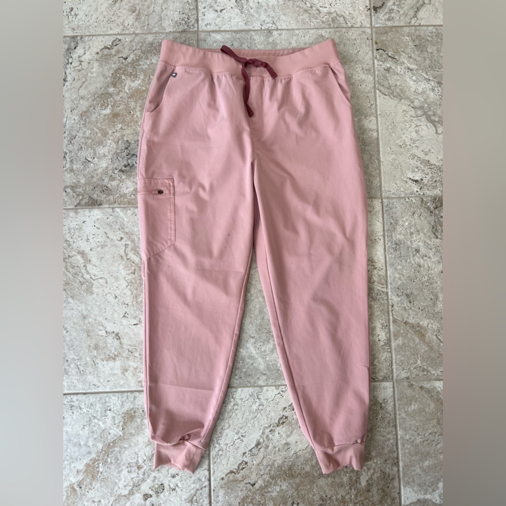 FIGS Women’s Zamora High Waist Jogger Scrub Pants RARE Pink Sand (#5355), XXL
